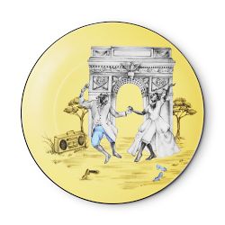 Fiskars x Sheila Bridges Dancing Accent Plate Yellow