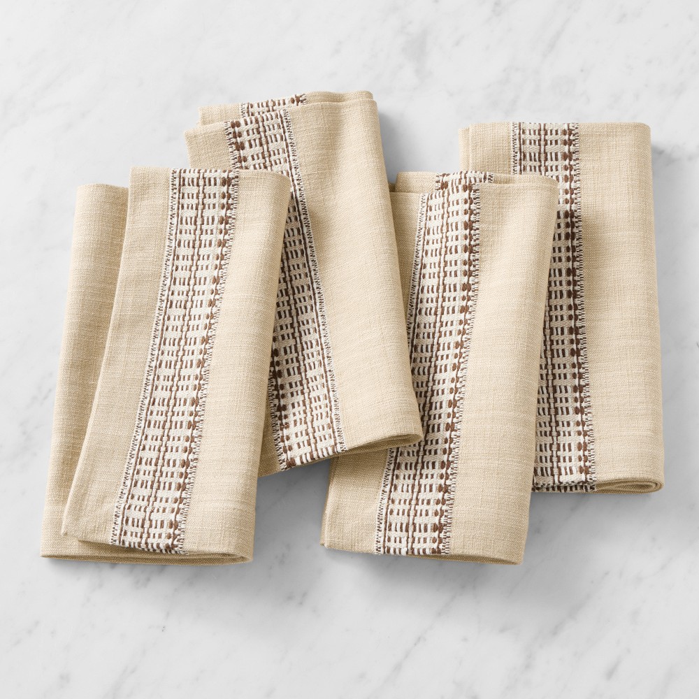Port Bleu Napkins, Set of 4 - Set of 4, Mocha