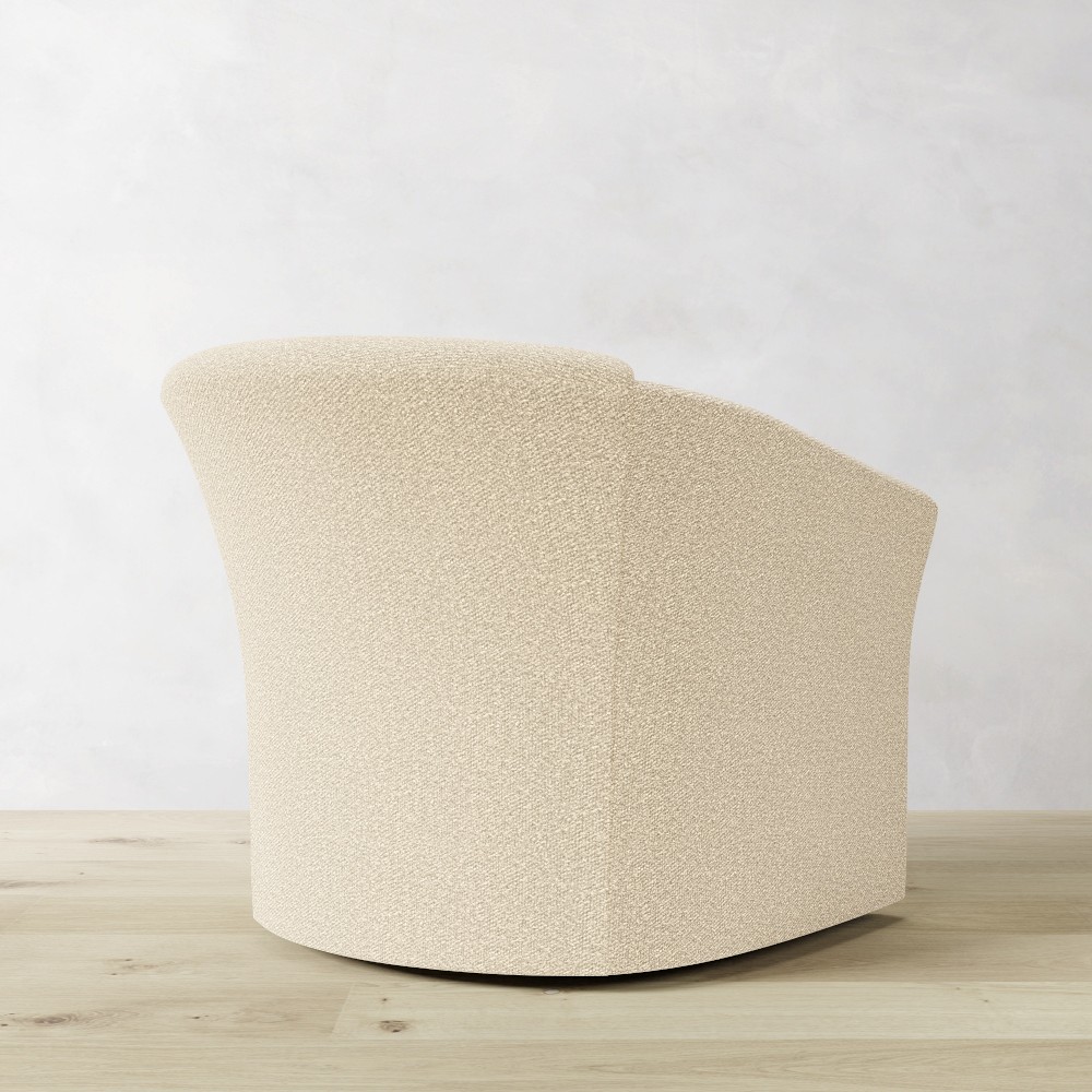Beige rounded chair rear profile