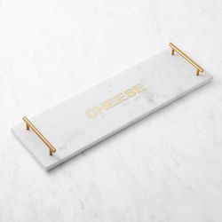 Marble & Brass "Cheese" Rectangular Cheese Board