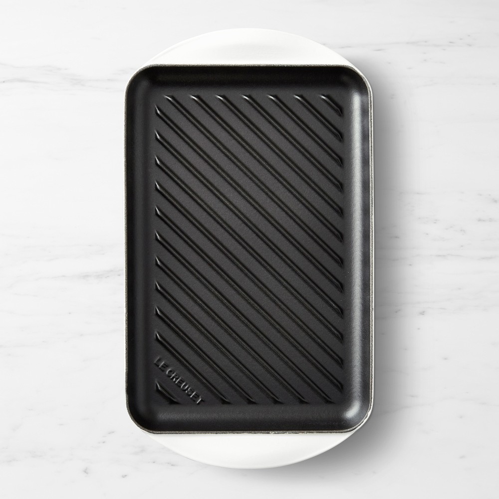 Le Creuset Enameled Cast Iron Skinny Grill - Matte White