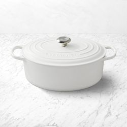 Le Creuset Signature Enameled Cast Iron Oval Dutch Oven, 6 3/4-Qt., Matte White