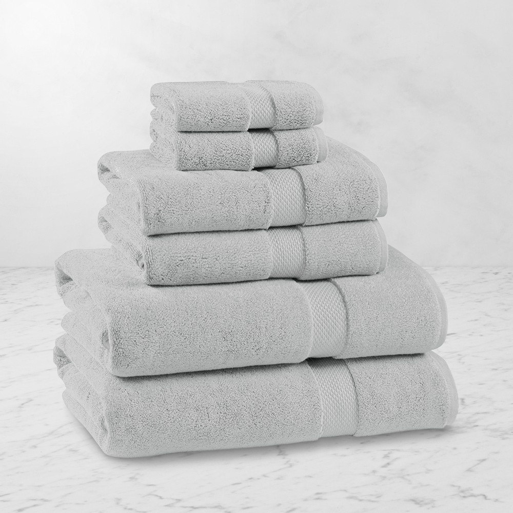 Chambers® Heritage Turkish 800-Gram Solid Towels - Set of 6, Alpine Grey