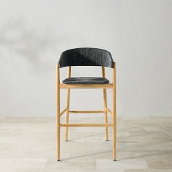 Anders Outdoor Counter Stool, Black