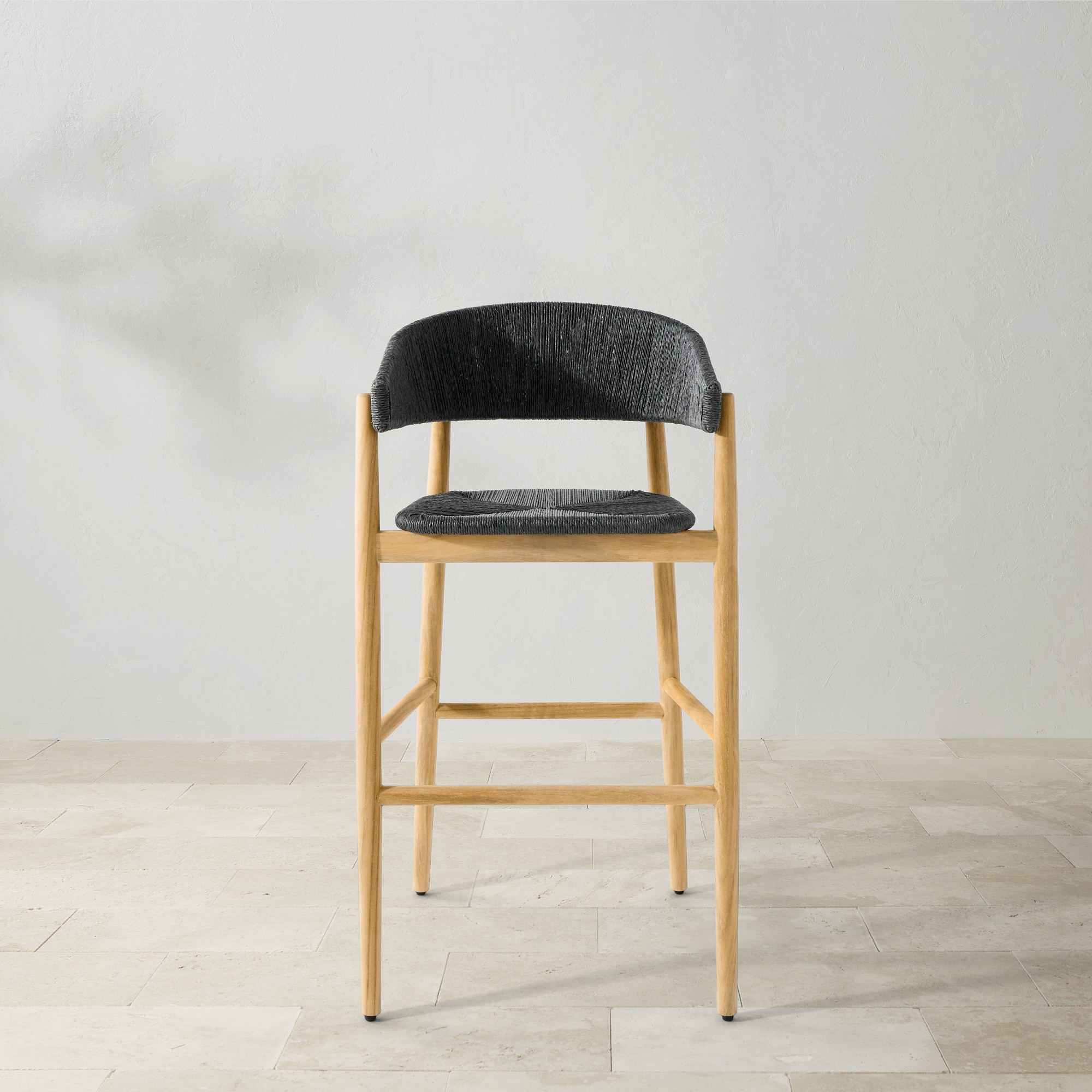 Anders Outdoor Counter Stool, Black Sansujyuku sansujyuku.com