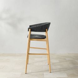 Anders Outdoor Counter Stool, Black