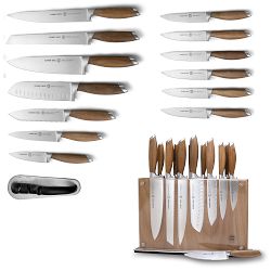 Schmidt Brothers Bonded Teak Knives, Set of 15