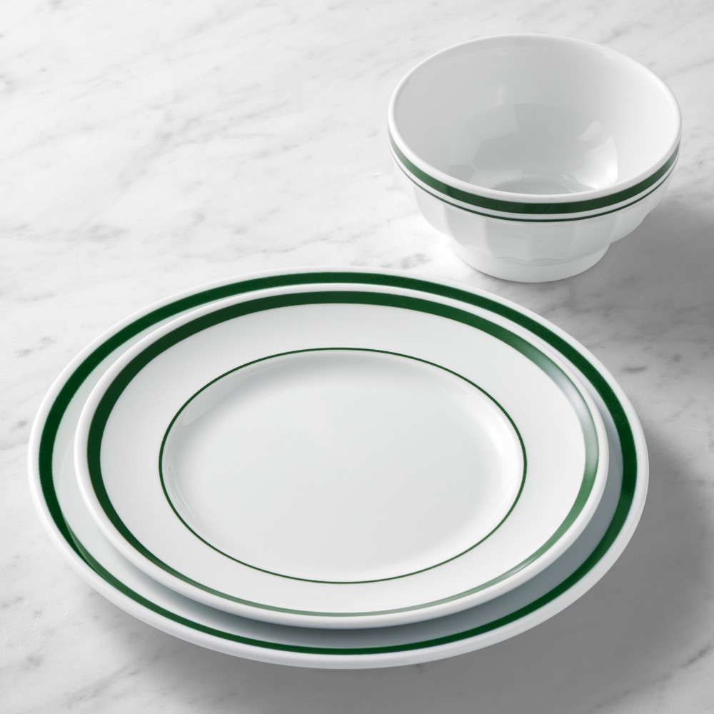 Brasserie 12-Piece Dinnerware Set - Green