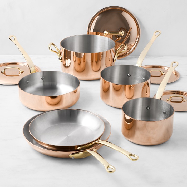 Mauviel M'250B Copper 10-Piece Cookware Set | Williams Sonoma