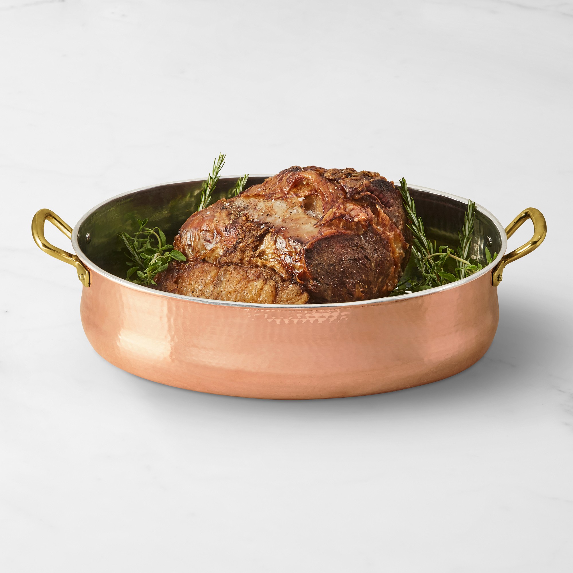 Ruffoni Historia Hammered Copper Roasting Pan with Lovebirds Knob, 13.75-Qt. Sansujyuku sansujyuku.com