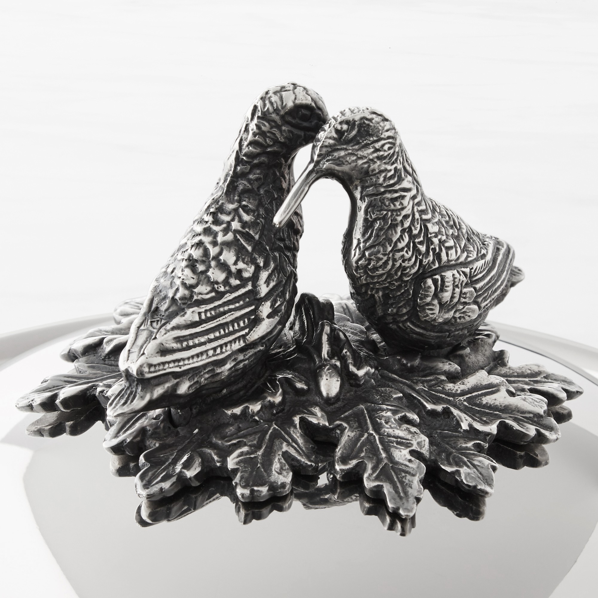 Ruffoni Opus Prima Hammered Stainless-Steel Soup Pot with Lovebirds Knob, 3.5-Qt. Sansujyuku sansujyuku.com
