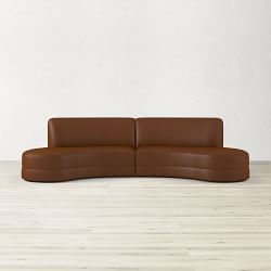 Capri 2-Piece Bumper Armless Sectional (132")