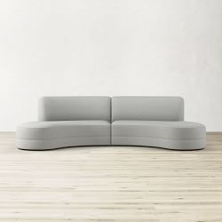 Capri 2-Piece Bumper Armless Sectional (132")