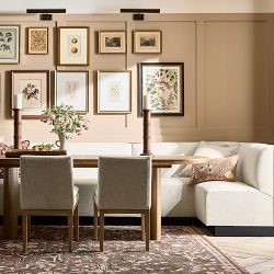 Garbo Upholstered Customizable Banquette &ndash; Smooth Back