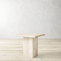 Ortega Travertine Side Table (20")