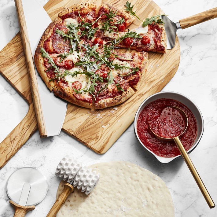 Olivewood Pizza Dough Docker Tool | Williams Sonoma
