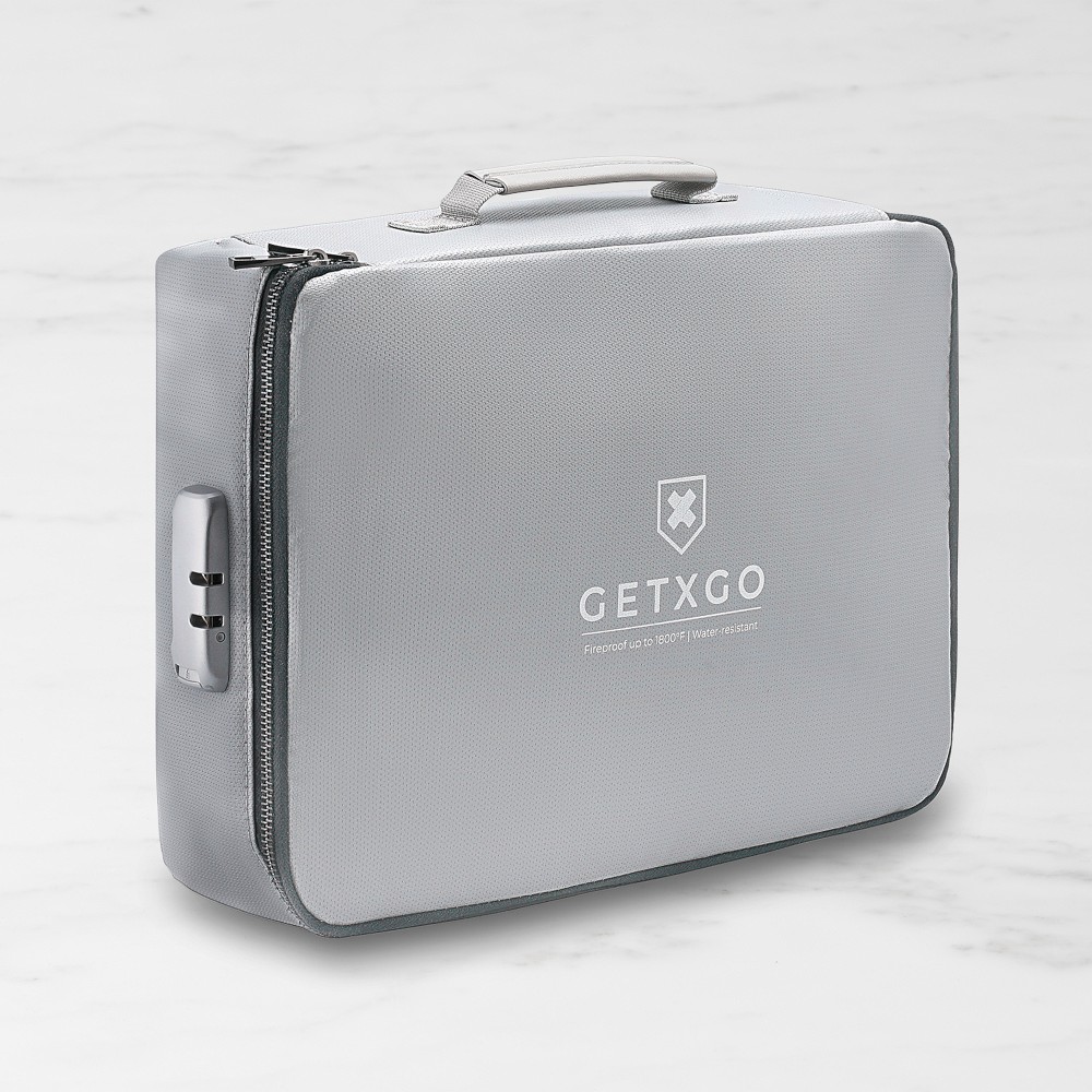 GETXGO Fire and Water-Resistant Document Box