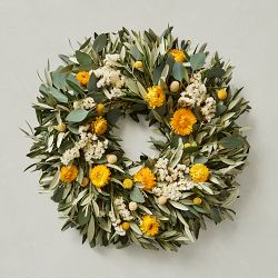 Olive Billy Button Wreath, 20"