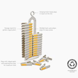 Joseph Joseph PegStore™ 30-piece Clothes Pin Set with Storage Stand