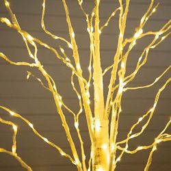 Pre-Lit Artificial Birch Tree with Warm LED Lights