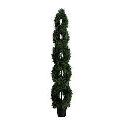 UV Resistant Double Pond Cypress Spiral Topiary, 7'