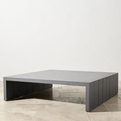 Larnaca Outdoor Slate Grey Metal Square Coffee Table (54")