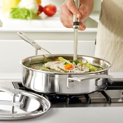 Demeyere Industry Stainless-Steel Deep Saute Pan, 4-Qt.