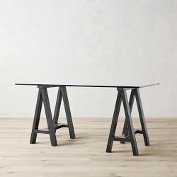 Mason Glass Top Desk (62")