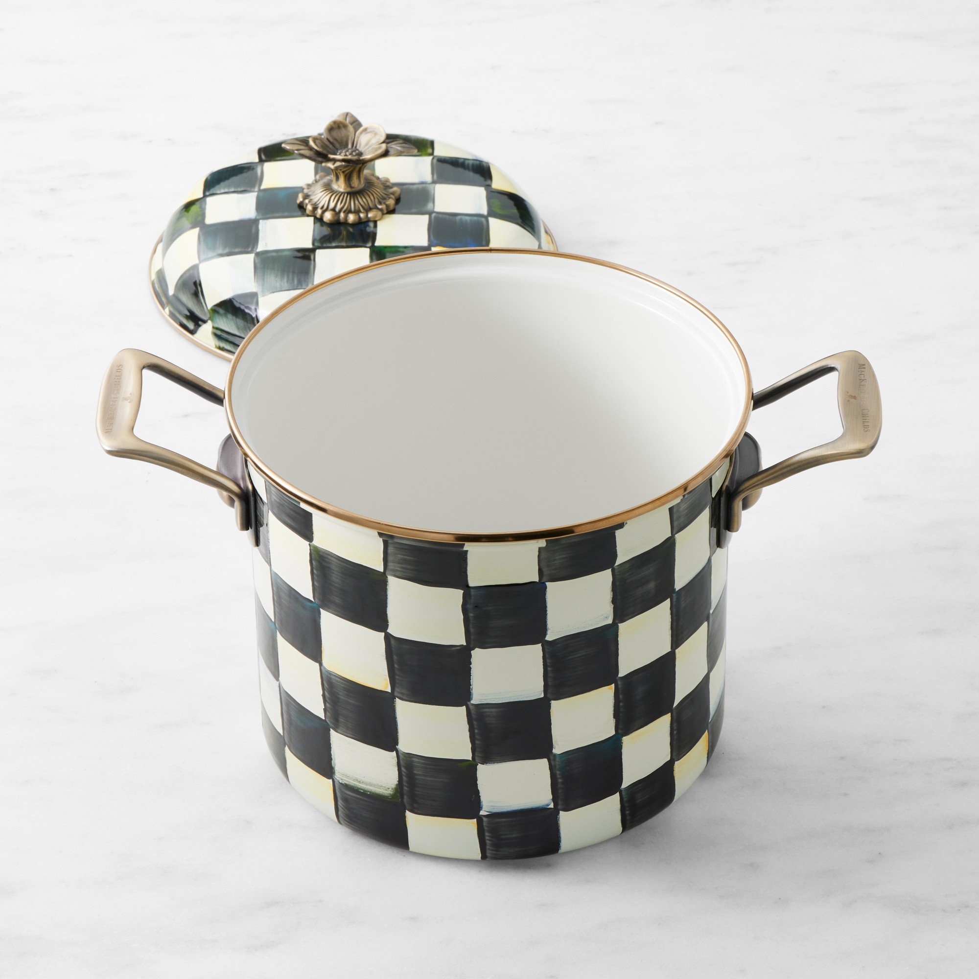 MacKenzie-Childs Stockpot, Courtly Check, 7-Qt. Sansujyuku sansujyuku.com