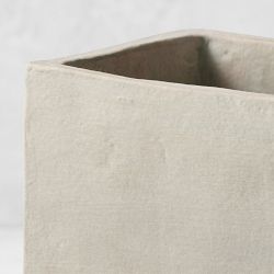 Jeff Leatham x Williams Sonoma Square White Ceramic Vase