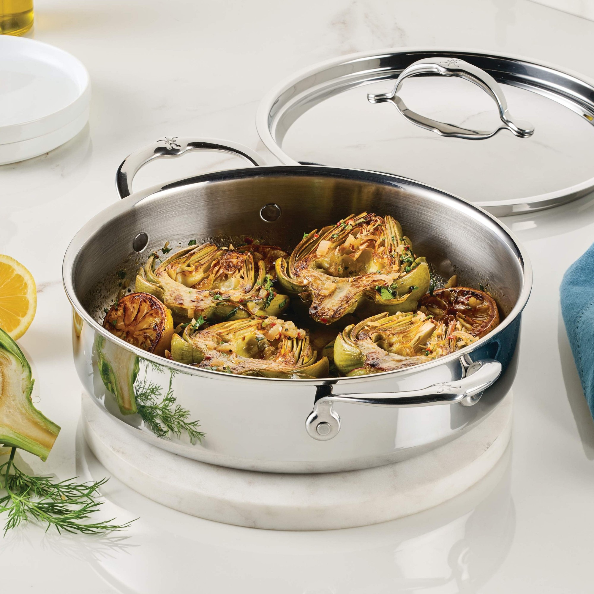 Hestan ProBond Luxe Professional Clad Stainless-Steel Covered Braiser, 3.5-Qt. Sansujyuku sansujyuku.com