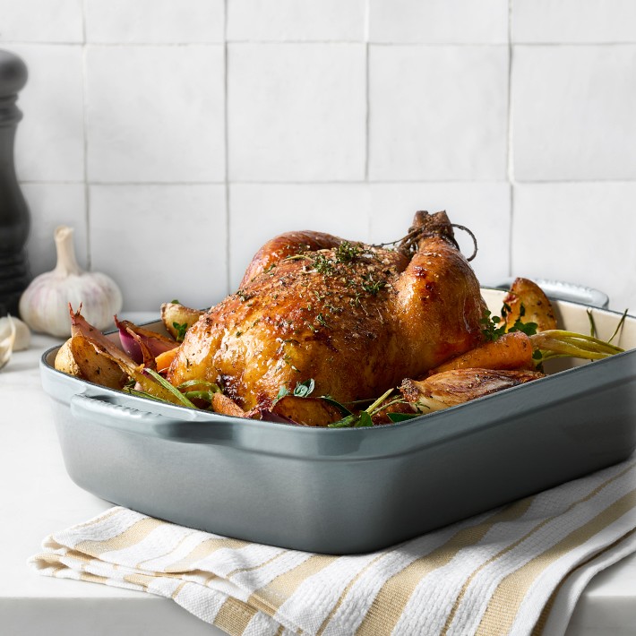 Le Creuset Signature Cast-Iron Rectangular Roasting Pan | Williams