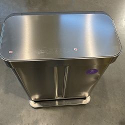 OPEN BOX: simplehuman Dual Compartment Step Can with Liner Pocket, 58L