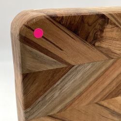 OPEN BOX: Williams Sonoma Herringbone Cutting and Carving Board, Teak, 12" x 16"