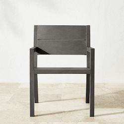 Larnaca Outdoor Slate Grey Metal Dining Armchair