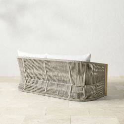 Pasadena Outdoor Teak and Rope Sofa (76")