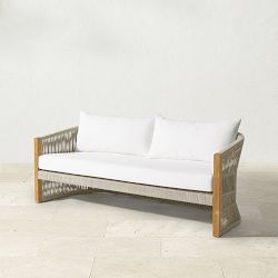 Pasadena Outdoor Teak and Rope Sofa (76")