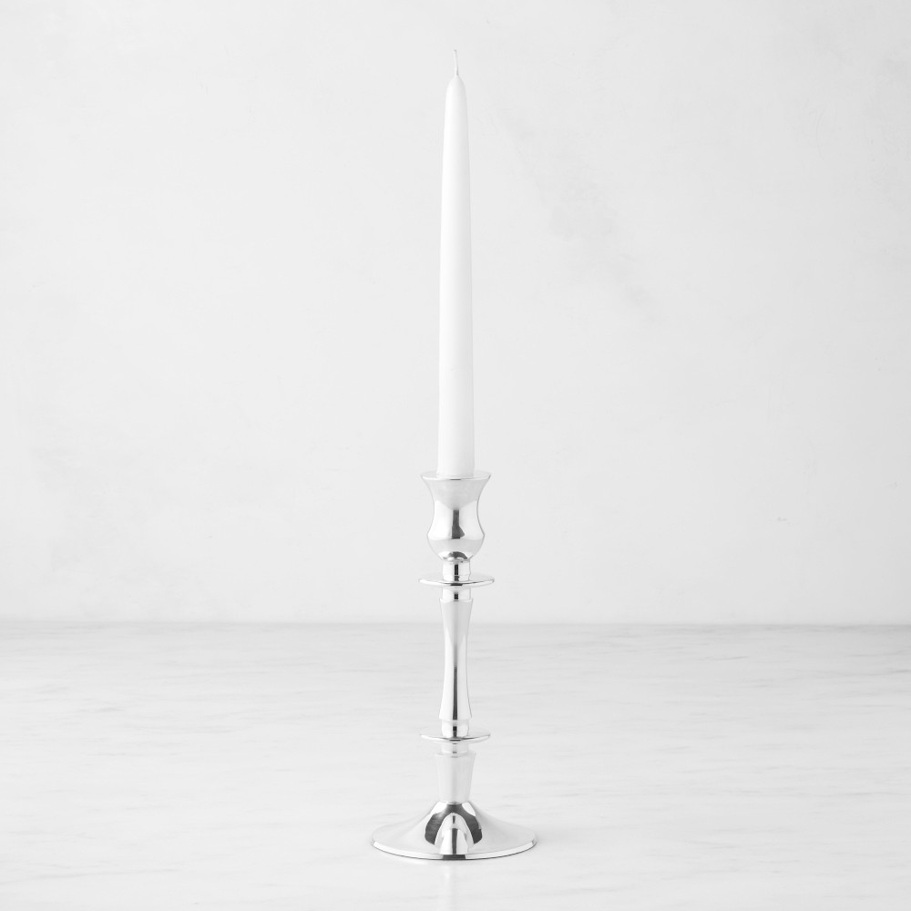 Heirloom Silver Taper Holders - Short