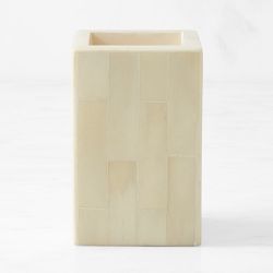 OPEN BOX: Bone Tile Bath Collection, Toothbrush Holder, Ivory