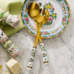 Famille Rose Salad Servers, Set of 2