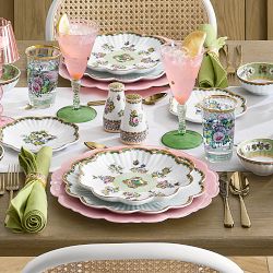 Famille Rose Scalloped Salad Plates