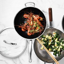 Williams Sonoma Traditional Carbon Steel Flat-Bottom Wok, 14"