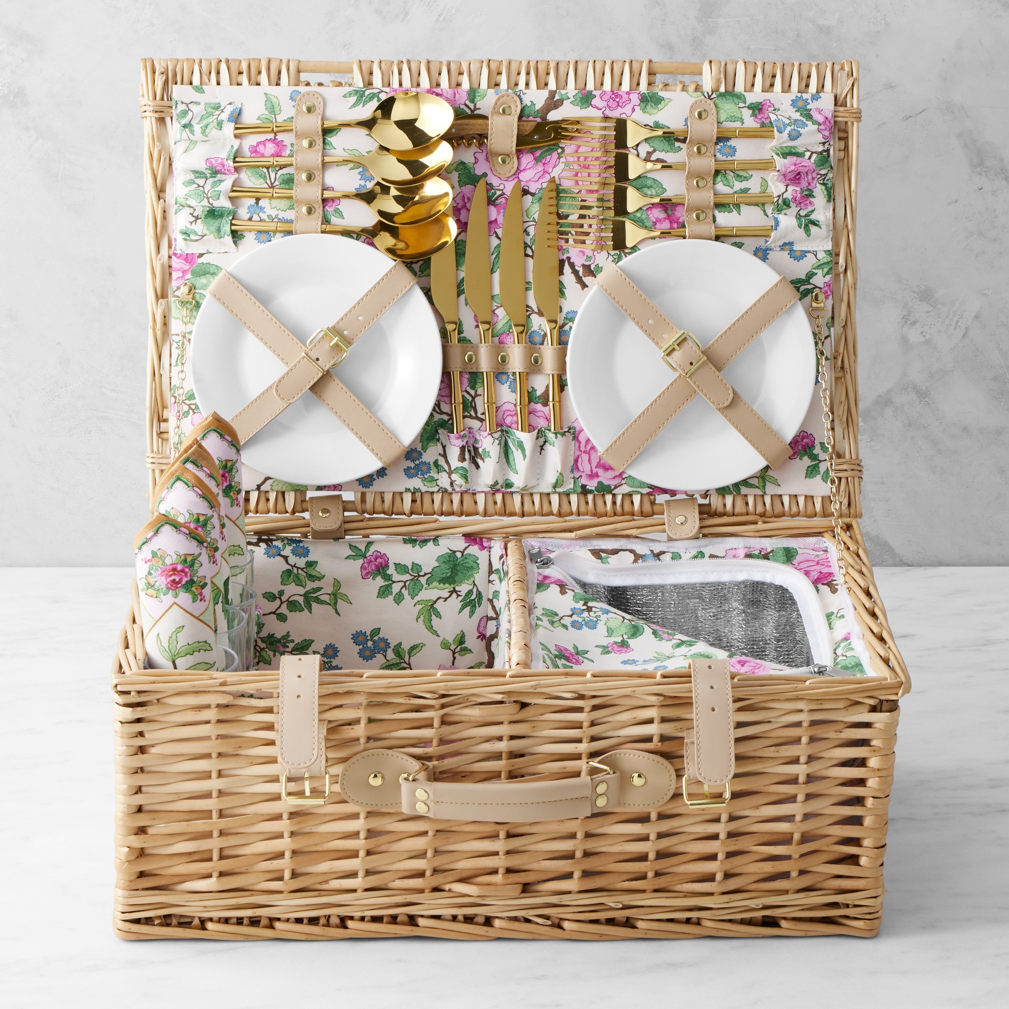 Famille Rose Picnic Basket Sansujyuku sansujyuku.com