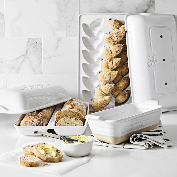 Emile Henry エミール・アンリ パン焼き器 バゲットベイカー 3本焼き Emile Henry Ceramic Baguette Baker, Handcrafted in France since