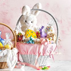 Pottery Barn Kids x Williams Sonoma Large Classic Gingham Easter Basket