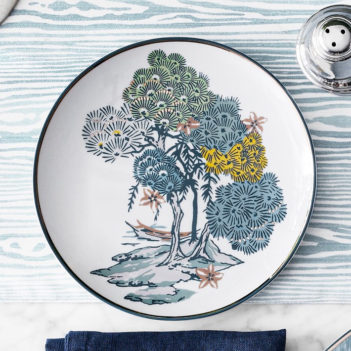 Scalamandré Sea of Trees Salad Plates Set | Williams Sonoma