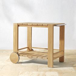 Larnaca Outdoor Teak Bar Cart (39")