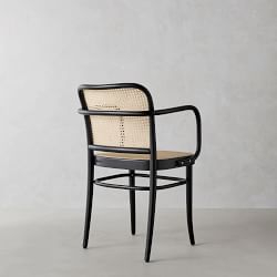 Ton 811 Caned Dining Armchair, Black