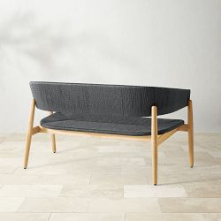 Anders Outdoor Loveseat (53"), Black