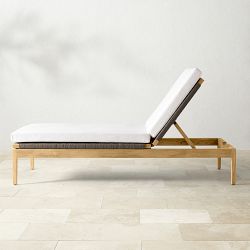 Pasadena Outdoor Teak and Brown Rope Chaise